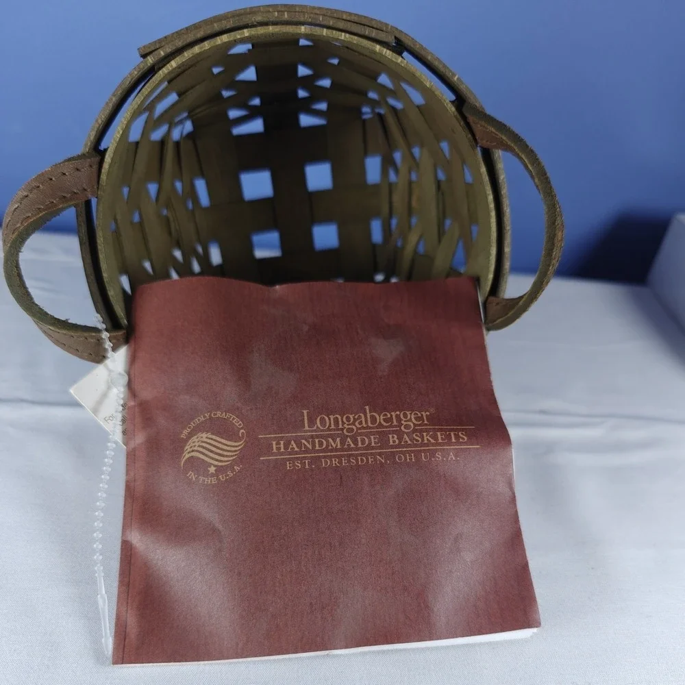 2007 Longaberger 4in American Basket Homestead Handmade with‎ Maple Wood